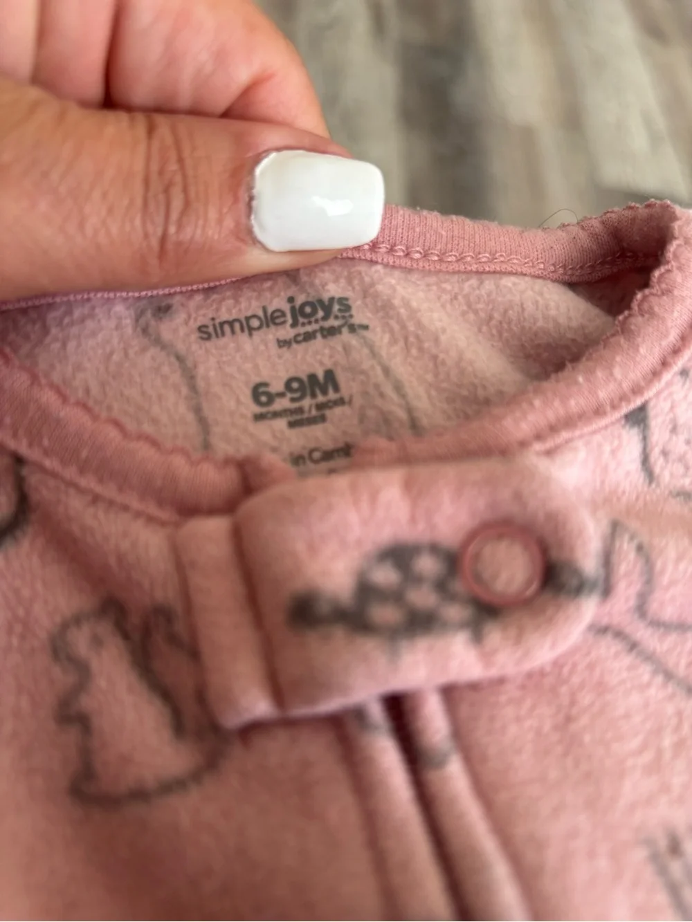 Carter's Pink, Coral and White One-Piece & Footed Pajama Set
